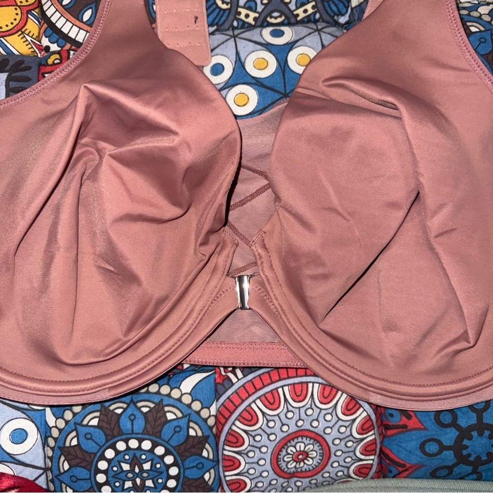Delimira Posture Bra Front Close Size 46D Vintage Rose Pink NWT Comfort W698 - Picture 6 of 11